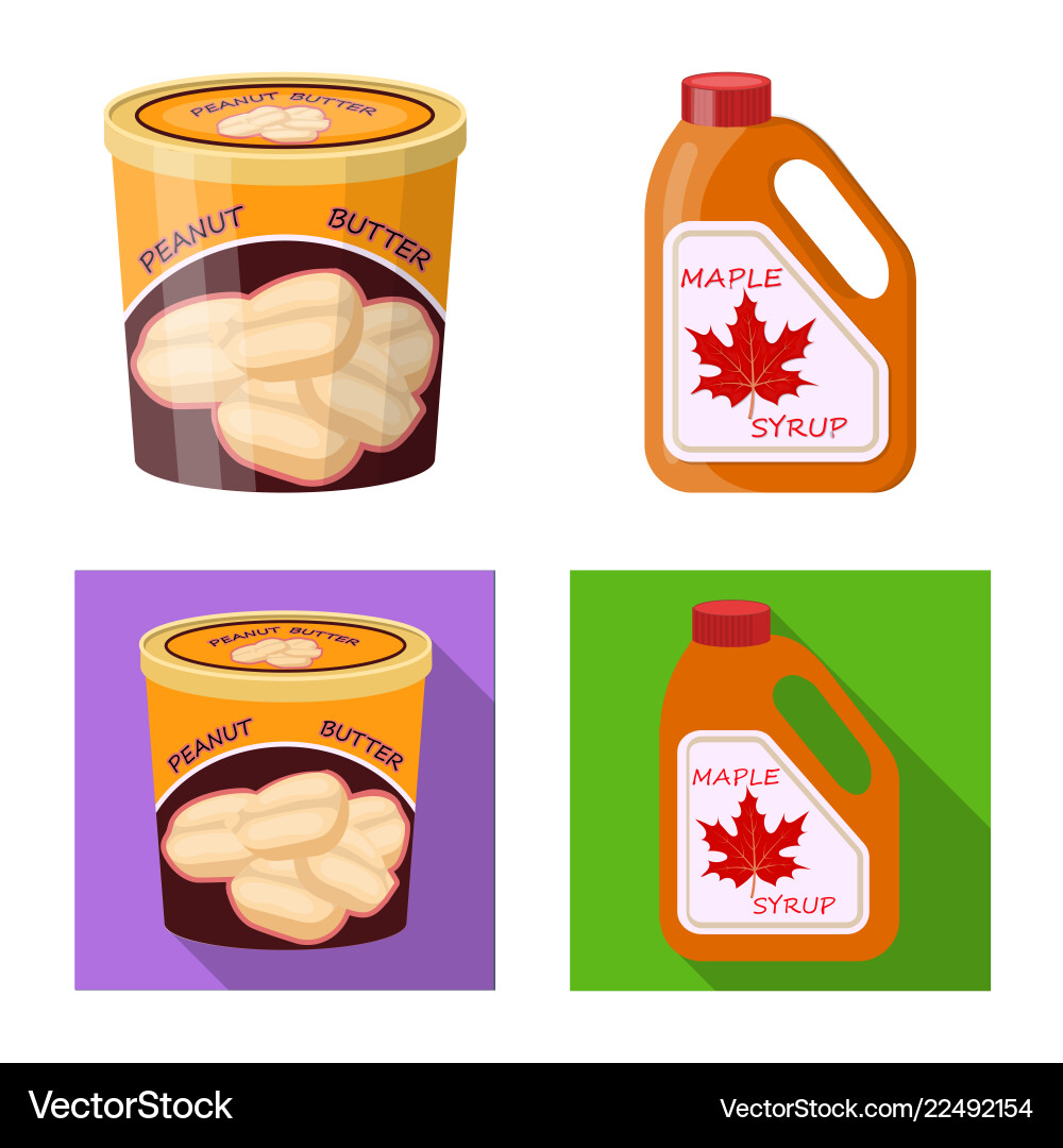Isolated object of can and food icon set Vector Image