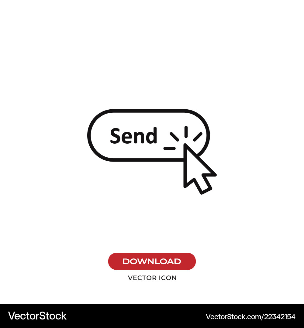 Klicken Sie auf Cursor um das Symbol zu senden Klicken Sie auf Cursor um das Symbol zu senden vektorbild