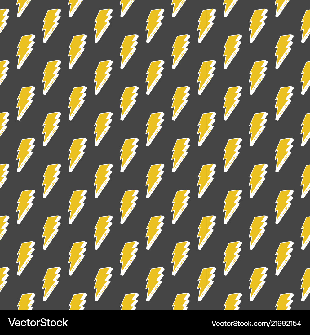 Lightning seamless pattern hand drawn sketched Lightning seamless pattern hand drawn sketched vector image