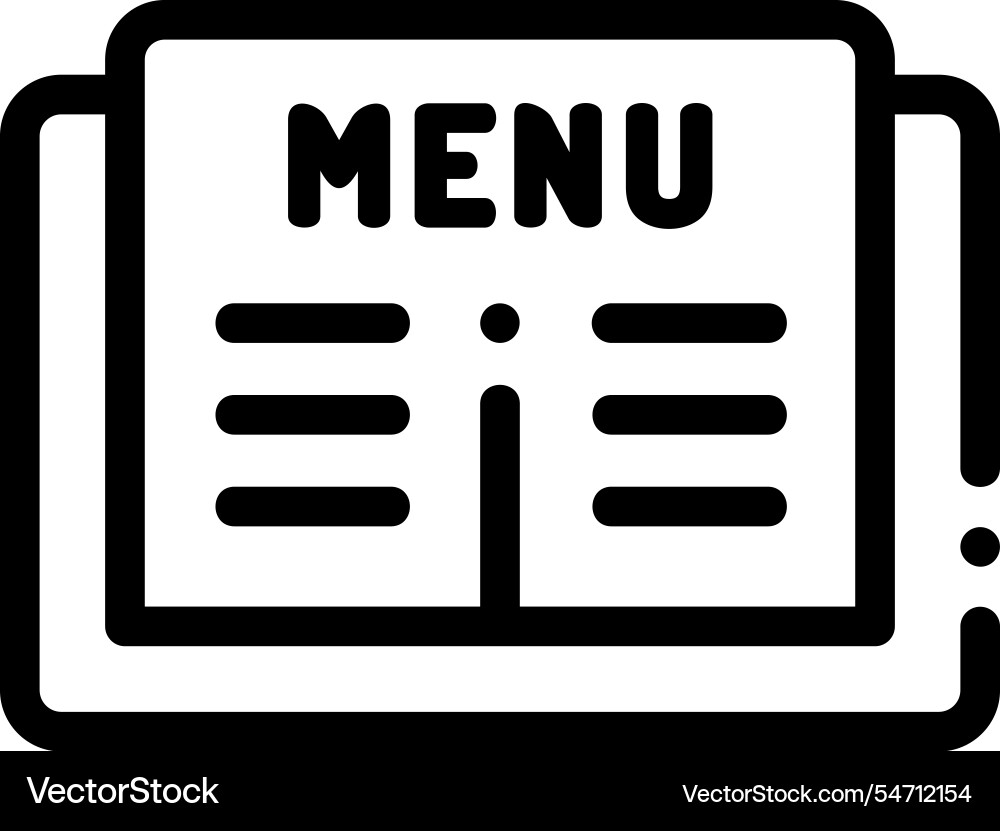 Menu icon thin linear style design isolated Vector Image