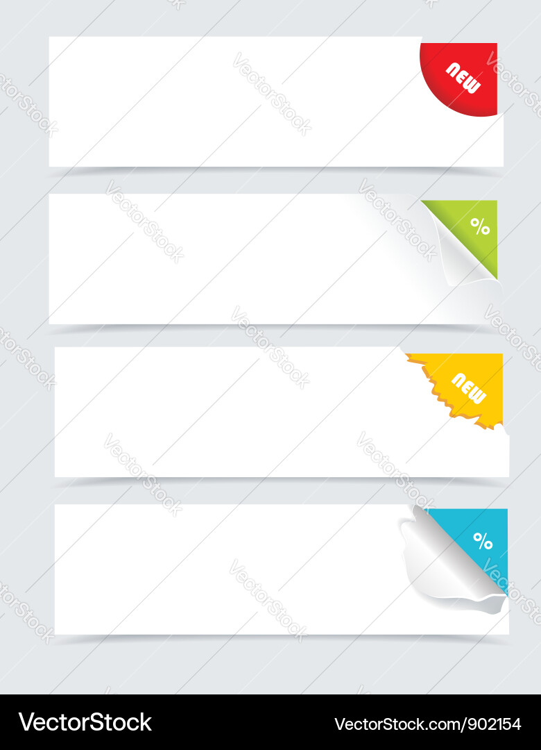 Papers with different corners vector image