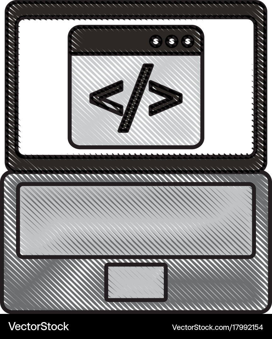 Programmierung der binären Computerentwicklung Vektorbild