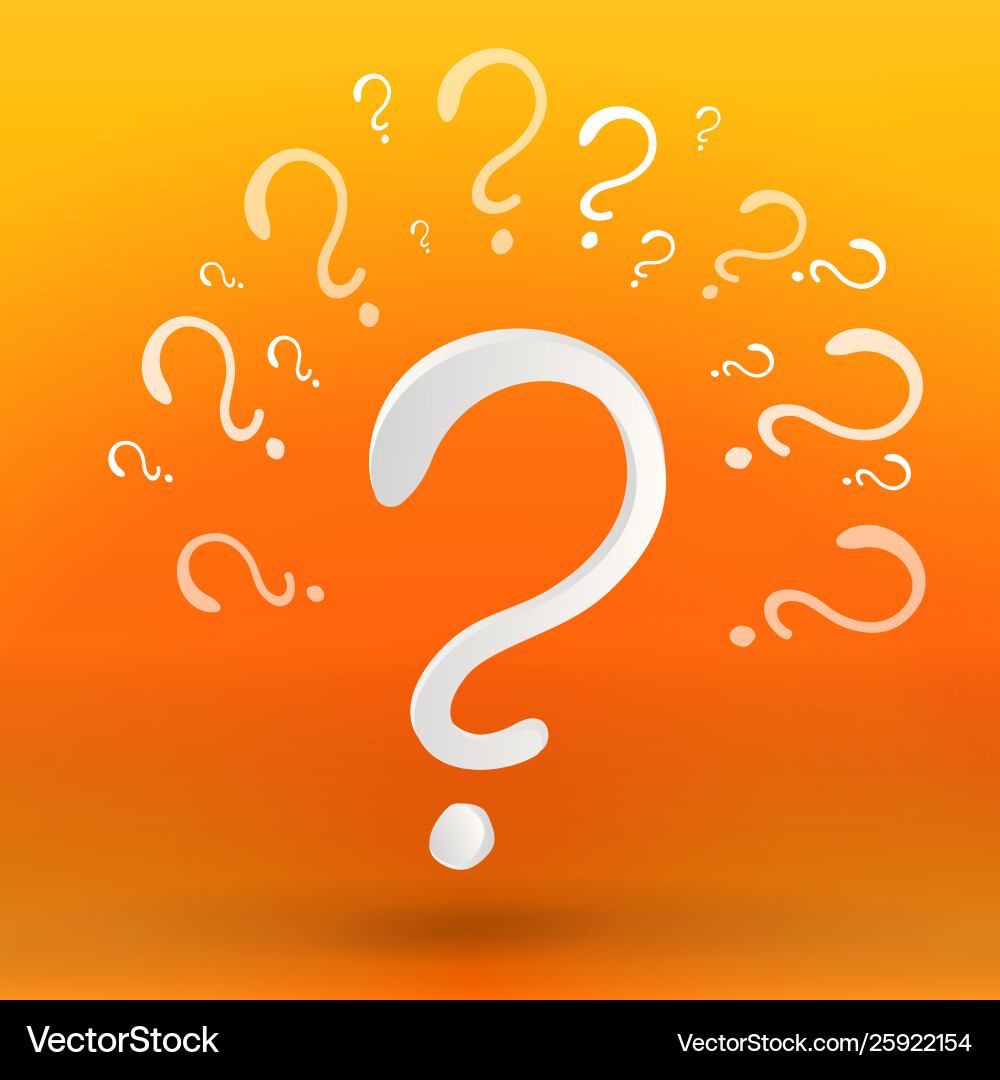 Question signs colorful problem and priority Question signs colorful problem and priority vector image