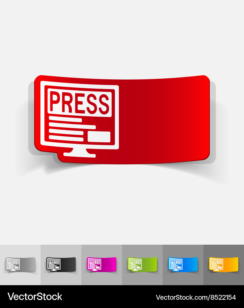 Realistic design element press vector image
