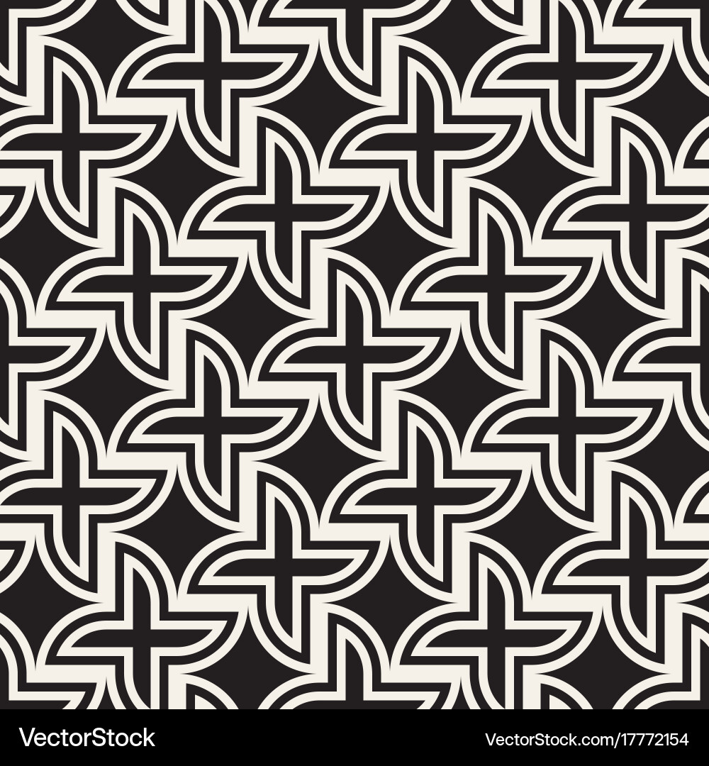 Seamless cross tiling pattern modern vector image