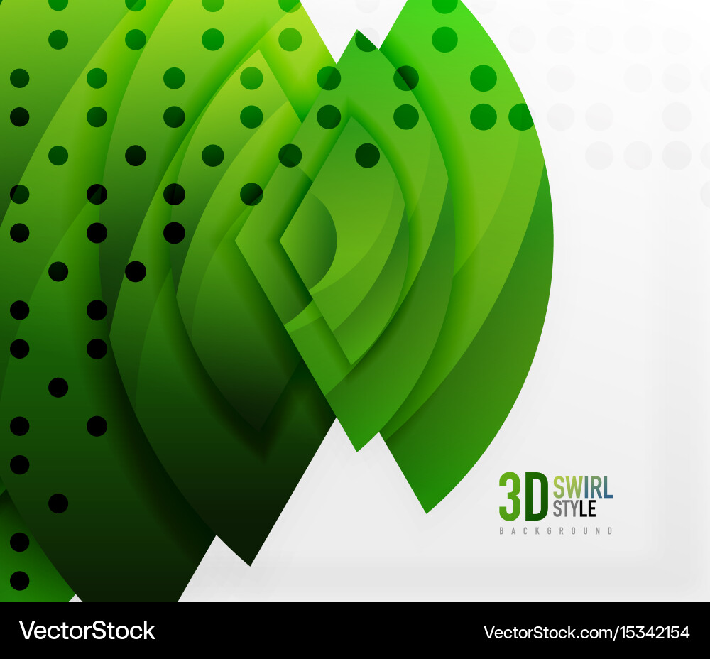 Swirl and wave 3d effect objects abstract Vector Image