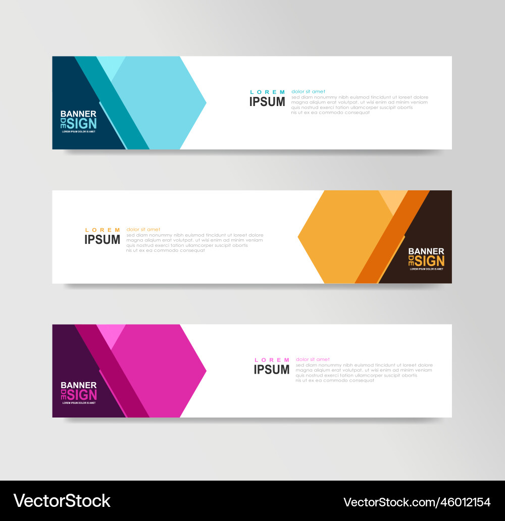 Templates of horizontal web banner website header Templates of horizontal web banner website header Vector Image