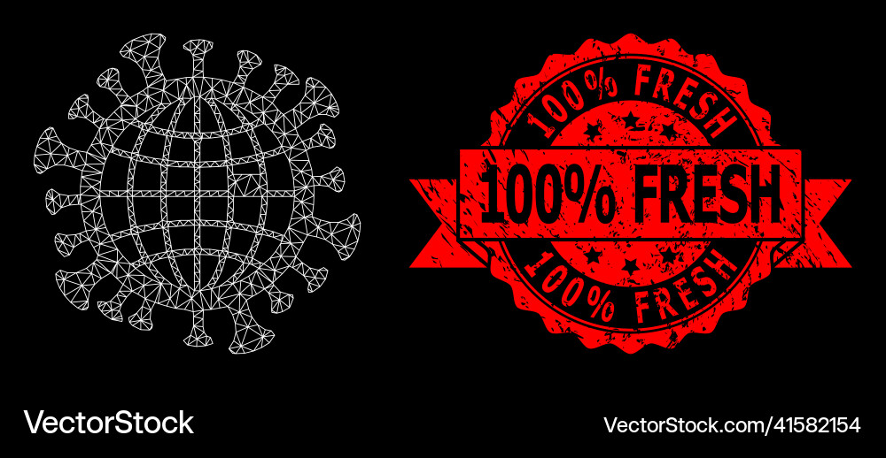 Triangular net mesh global coronavirus image Triangular net mesh global coronavirus image vector image