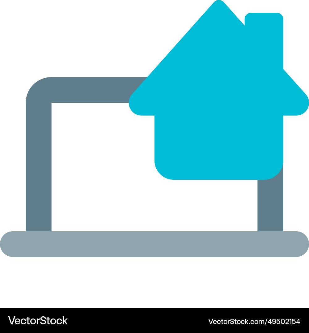 Virtual work environment designed for remote Vector Image