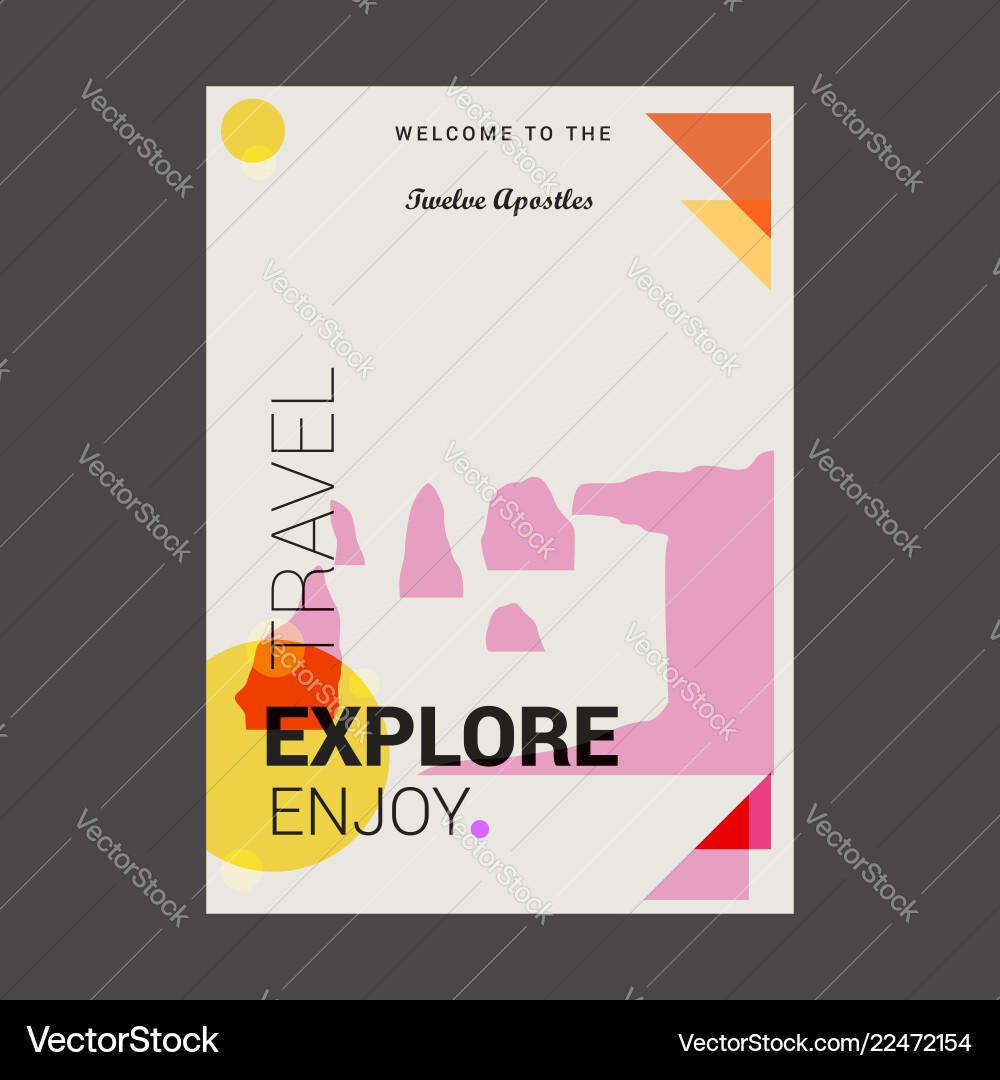 Welcome to the twelve apostles victoria australia Welcome to the twelve apostles victoria australia vector image
