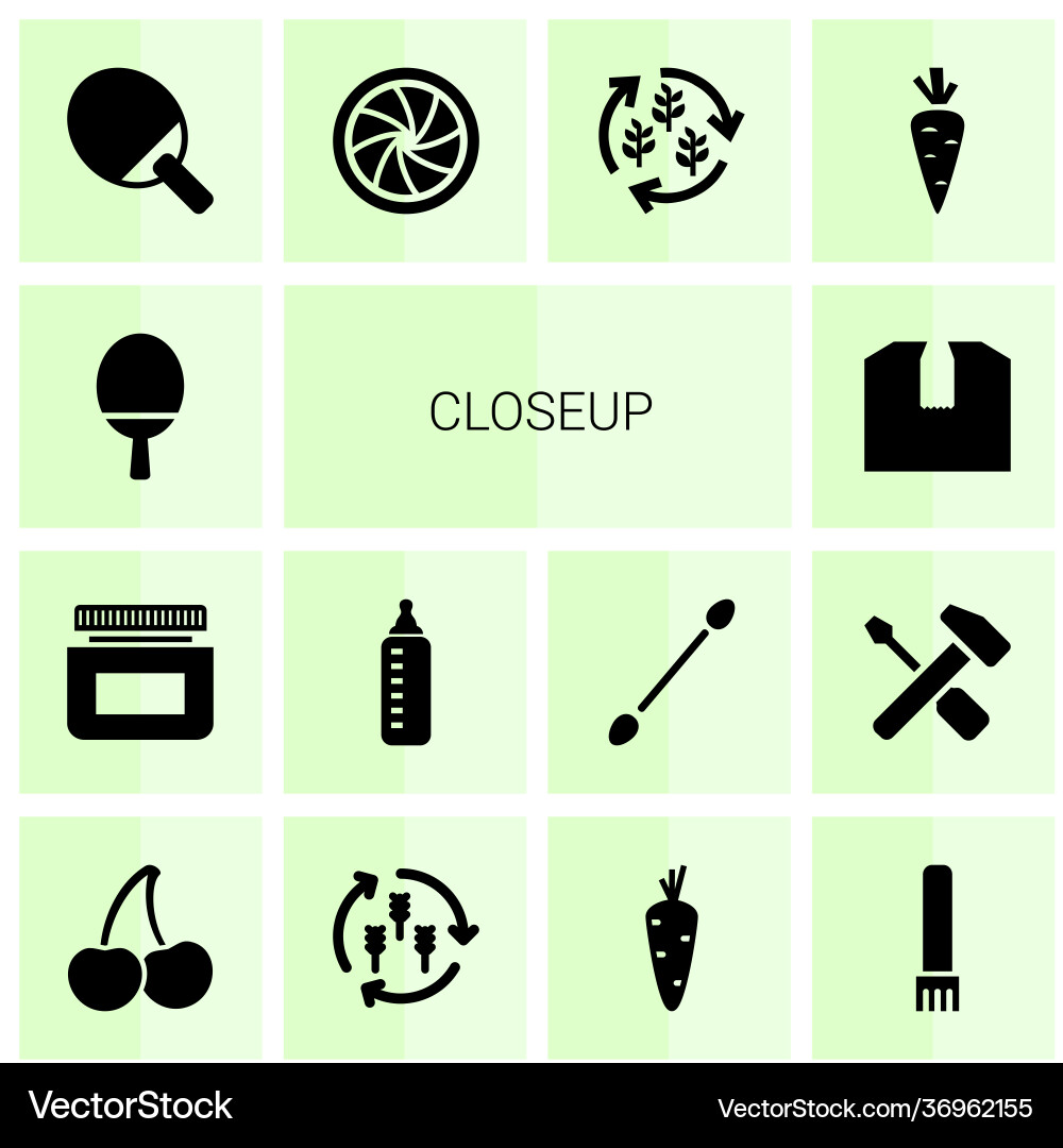14 closeup icons (36962155) – Free Vector | VectorStock