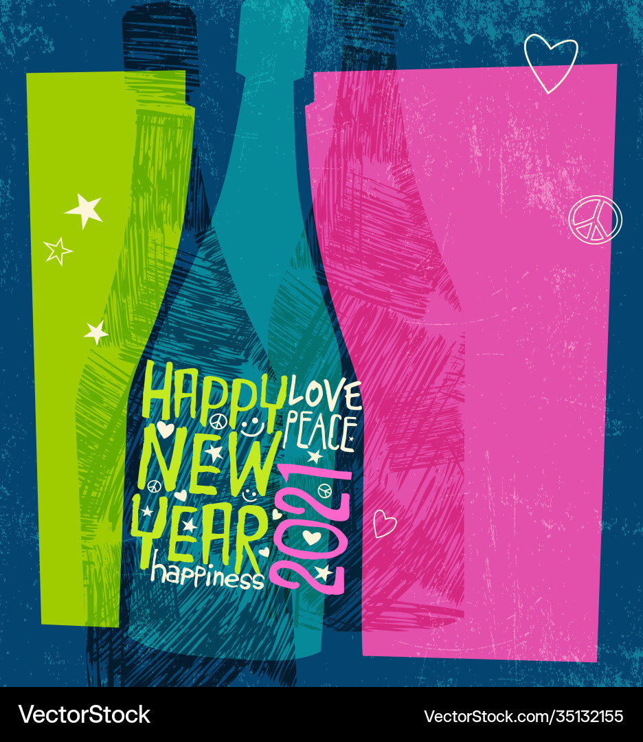 Abstract happy new year 2021 design Abstract happy new year 2021 design vector image