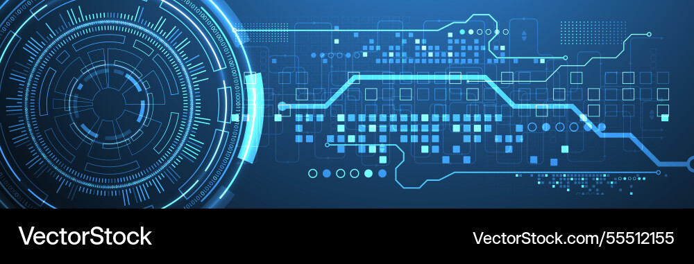 Abstraction on the theme of tech circles Abstraction on the theme of tech circles vector image