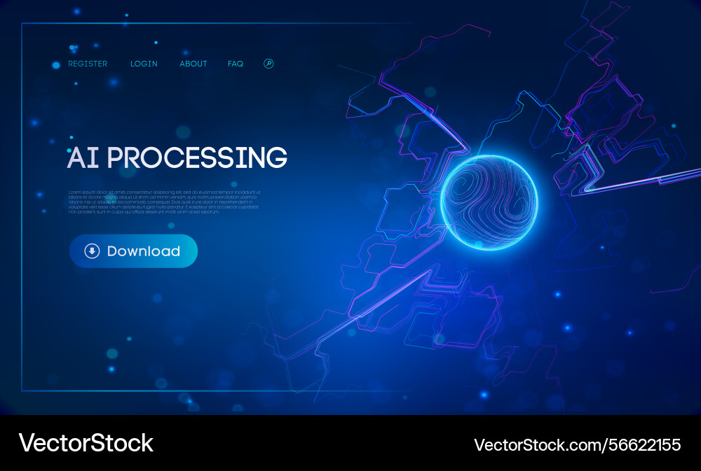 Ai automation and process optimization business Ai automation and process optimization business vector image