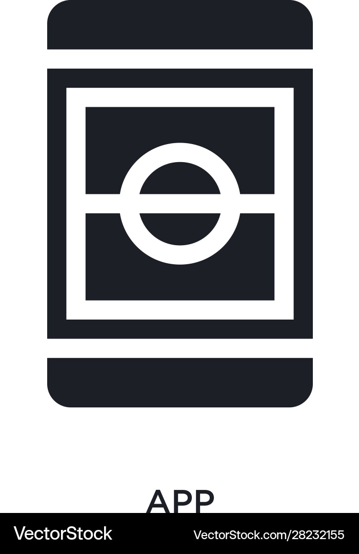 Black app isolated icon simple element from Vector Image
