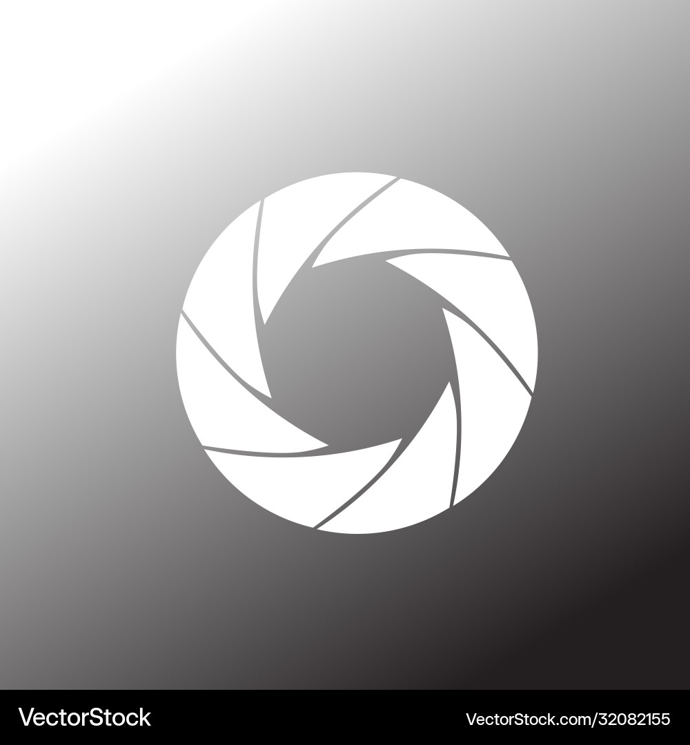Camera shutter icon isolated abstract background Camera shutter icon isolated abstract background Vector Image