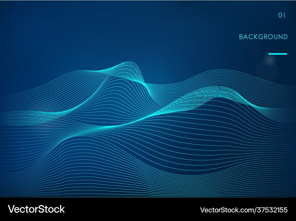 Data visualization dynamic wave pattern Data visualization dynamic wave pattern Vector Image