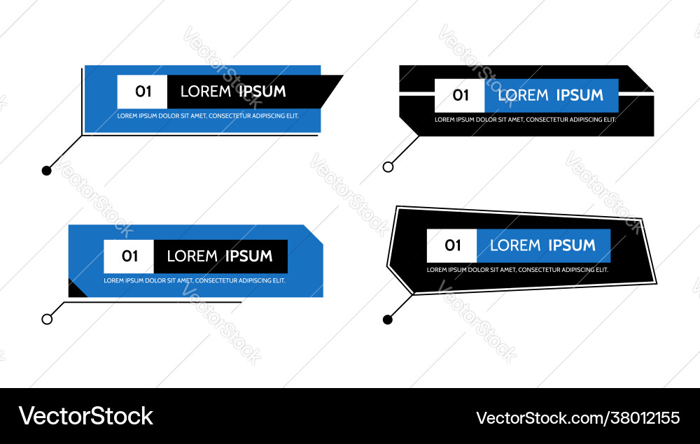 Digital callouts titles frame text hud set Digital callouts titles frame text hud set vector image