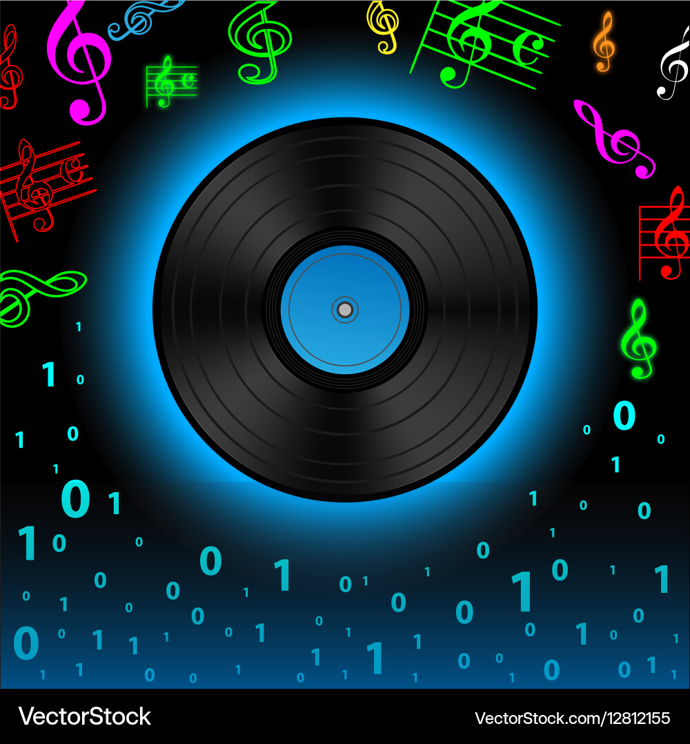 Digital Data Record Vector Image