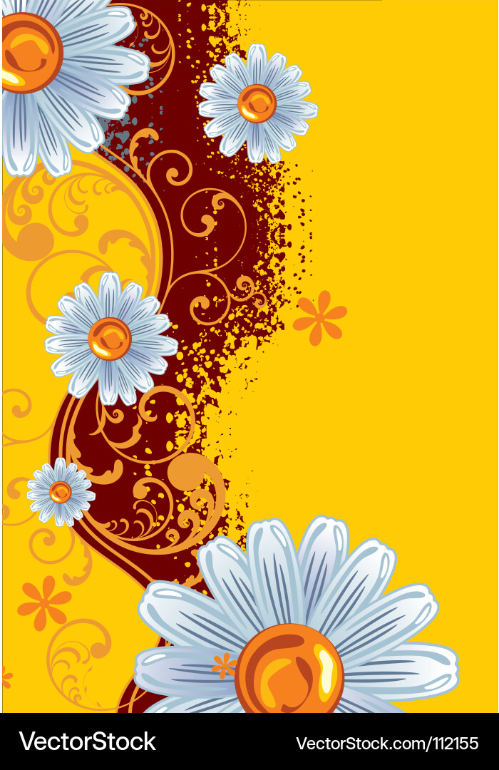 Elegant Floral Swirl Background Vector Image