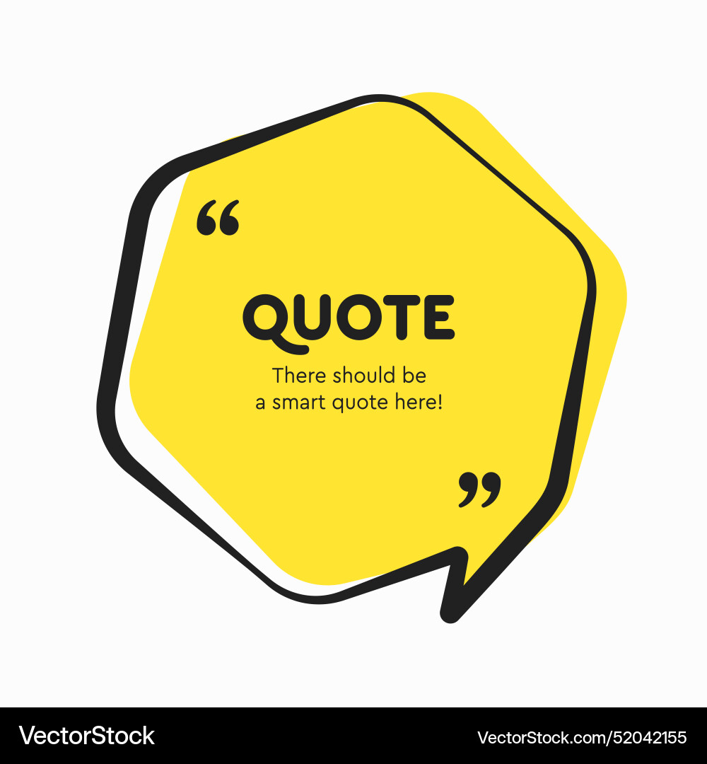 Quote frame blank text boxes message Quote frame blank text boxes message Vector Image