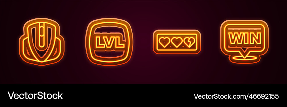 Set line computer mouse level game life bar Set line computer mouse level game life bar vector image
