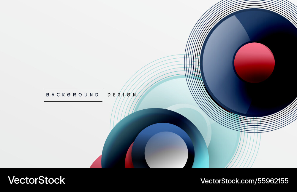 Sleek with overlapping circles in vibrant colors Sleek with overlapping circles in vibrant colors vector image