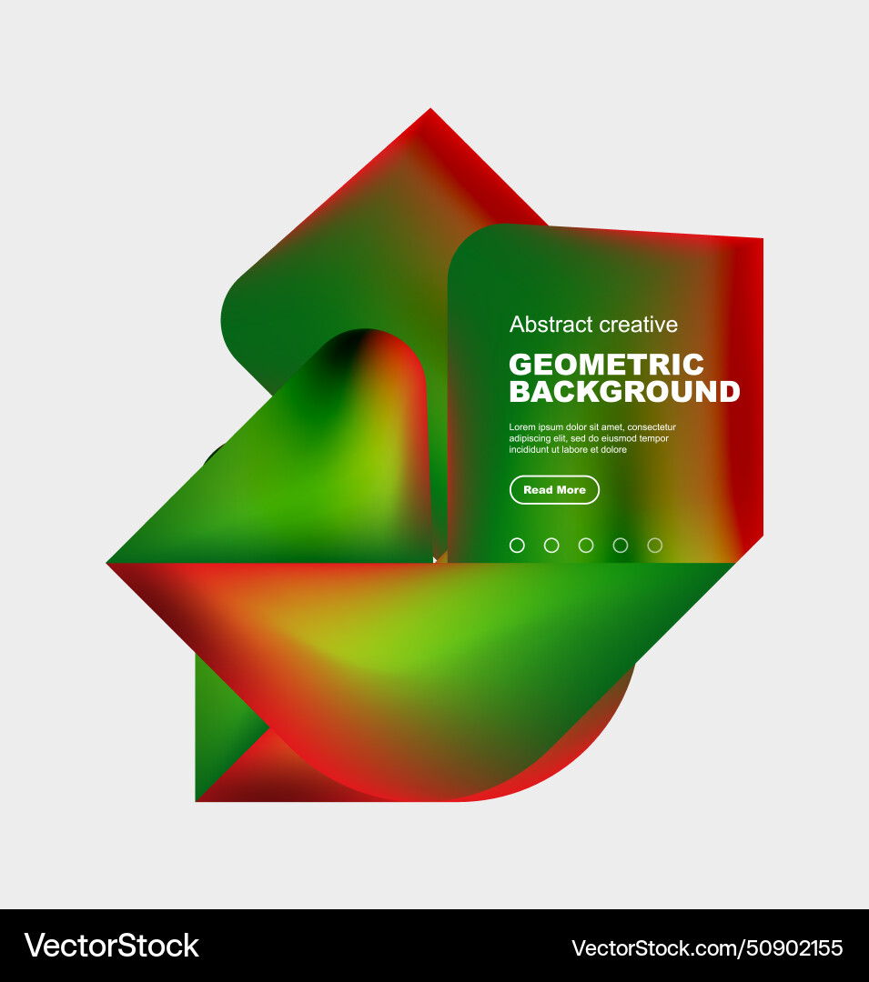 Square and triangle design with fluid gradients Vector Image