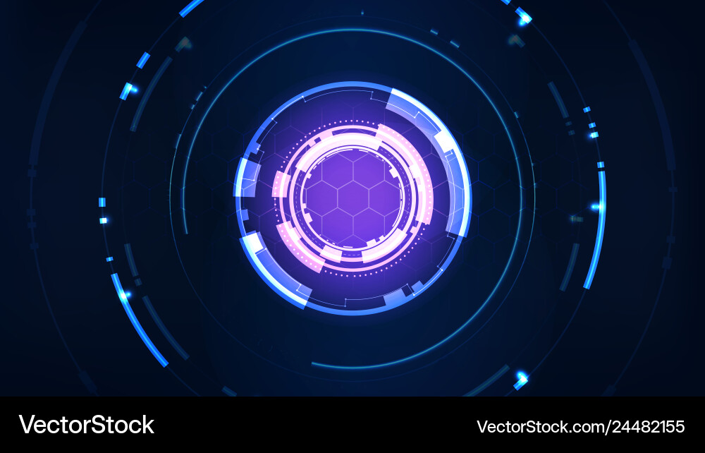 Technological cyber interface future system Vector Image