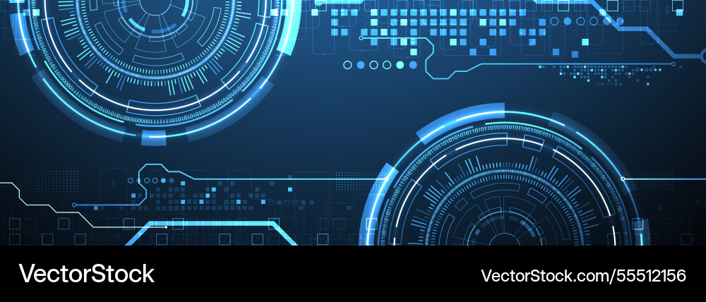 Abstraction on the theme of tech circles Abstraction on the theme of tech circles vector image