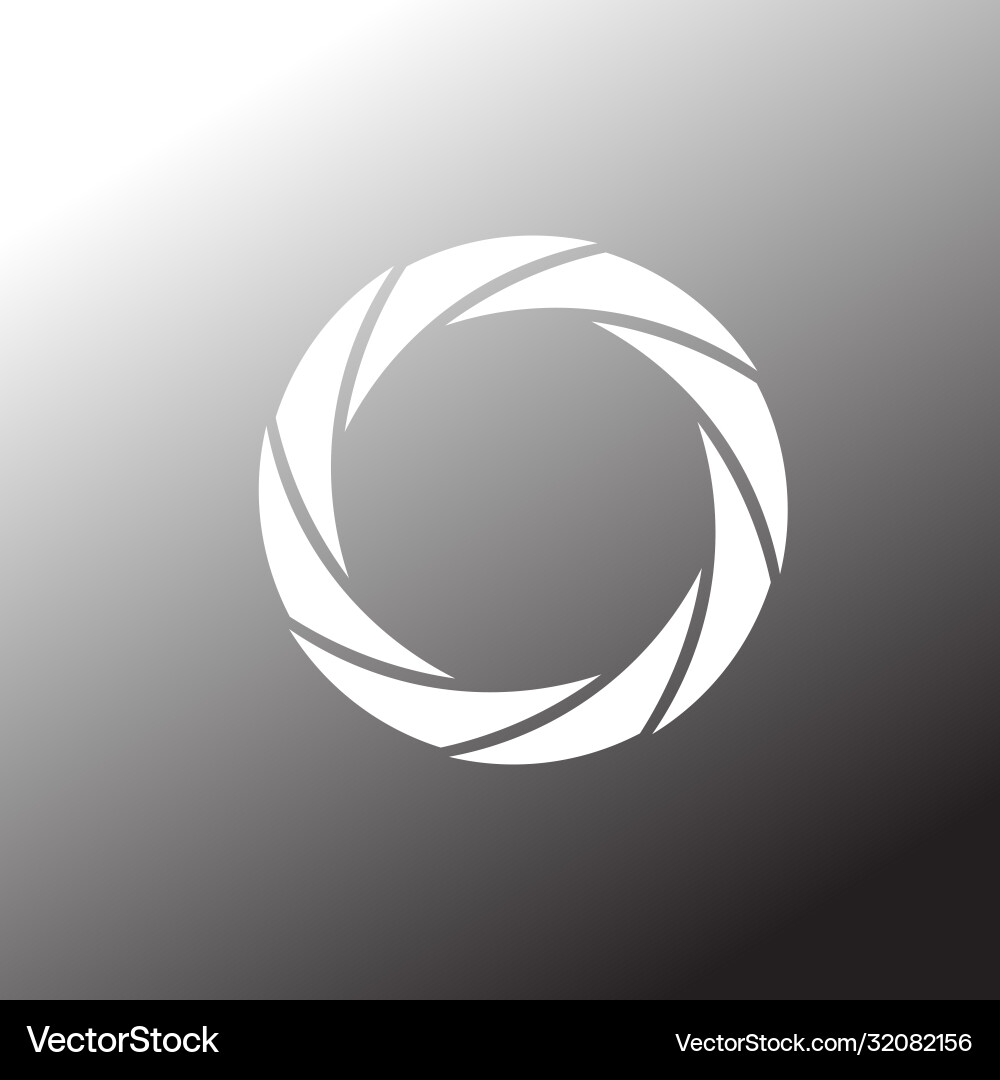 Camera shutter icon isolated abstract background Camera shutter icon isolated abstract background Vector Image