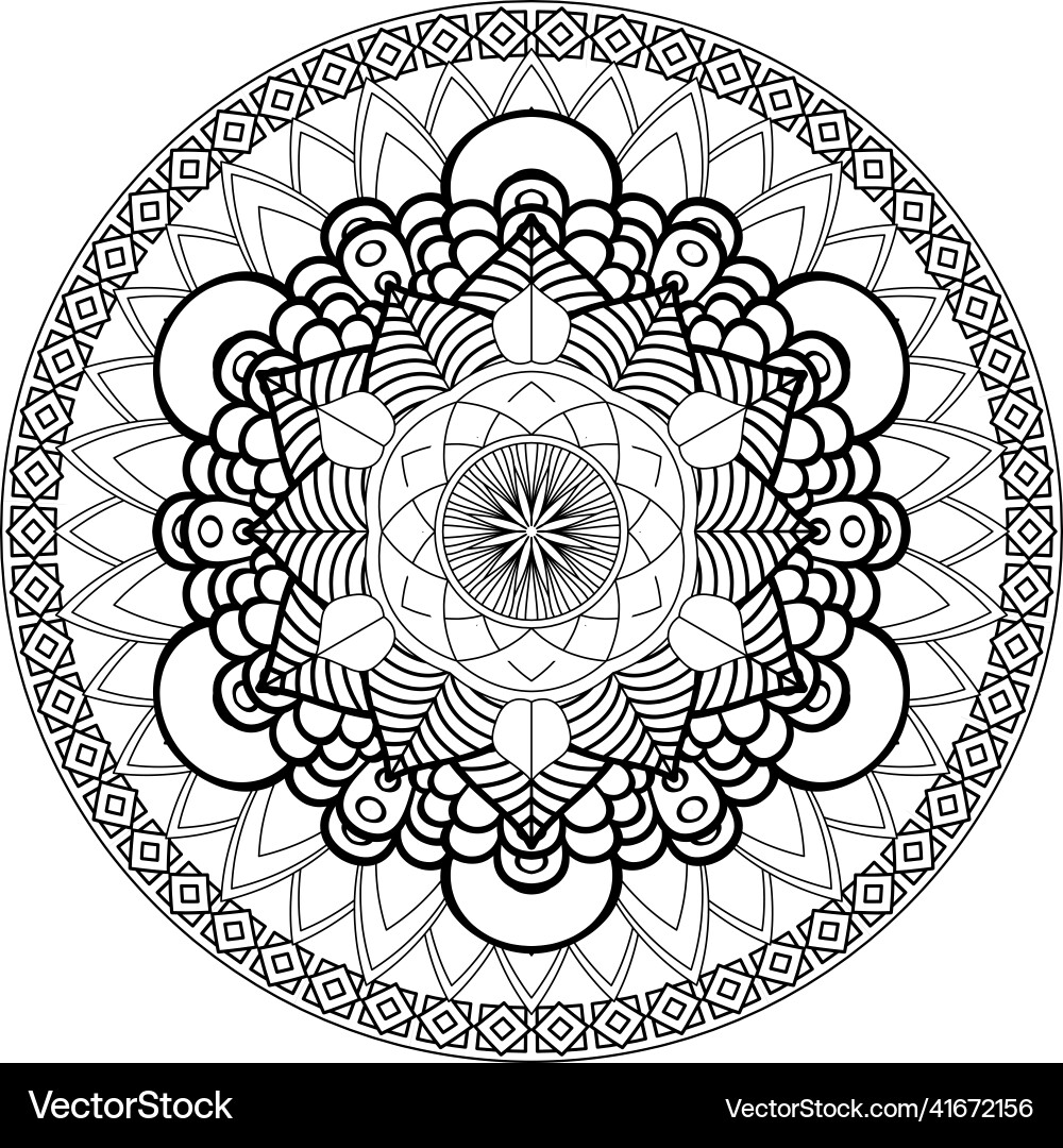 Circular pattern in form of mandala Vector Image
