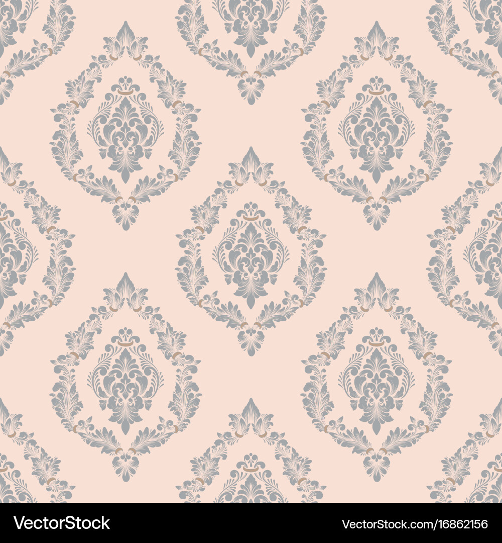 Damask seamless pattern background Vector Image
