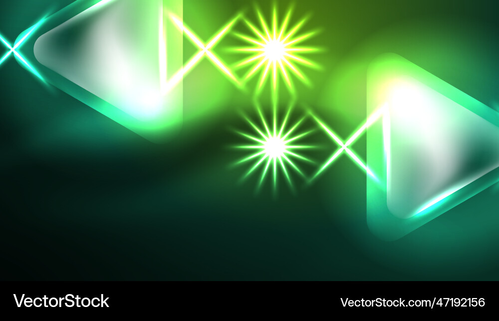Digital neon abstract background triangles Digital neon abstract background triangles Vector Image