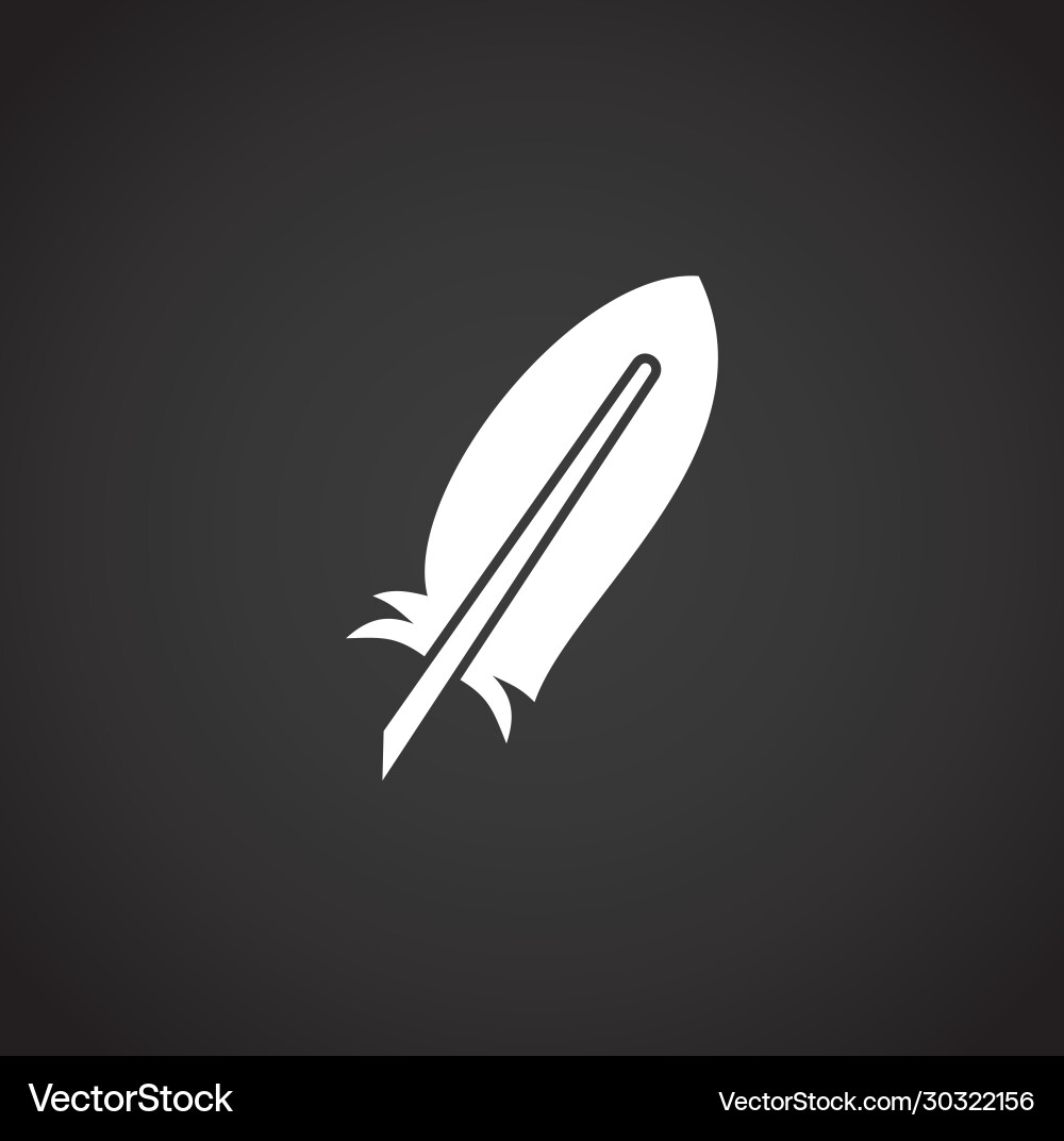 Feather icon on background for graphic and web Feather icon on background for graphic and web vector image