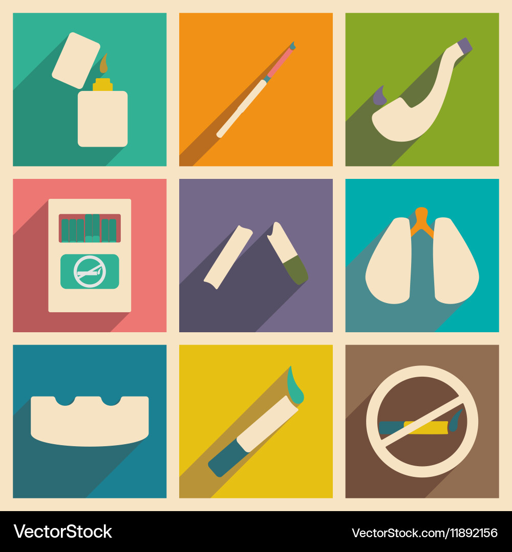 Flat with shadow concept and mobile application vector image