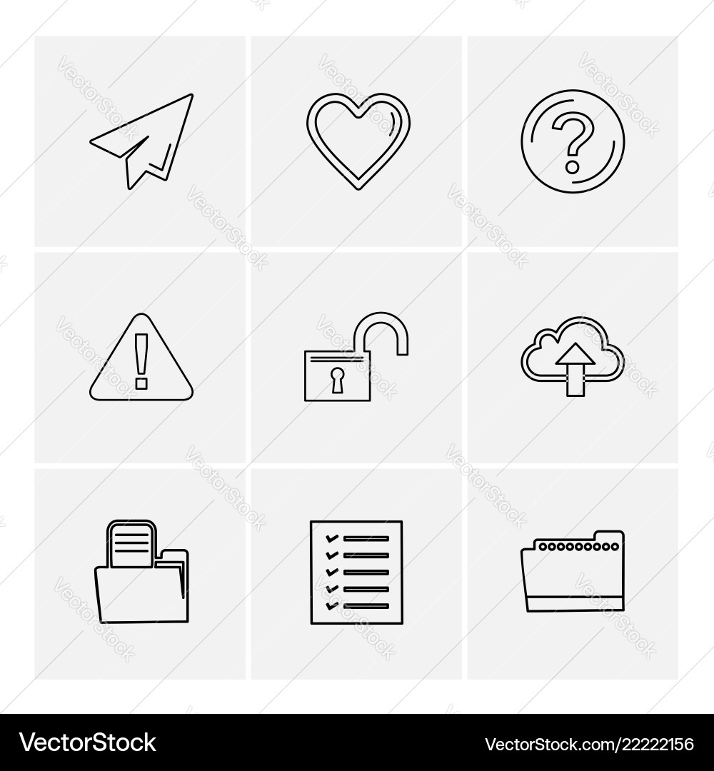 Folder files directory search code eps icons vector image