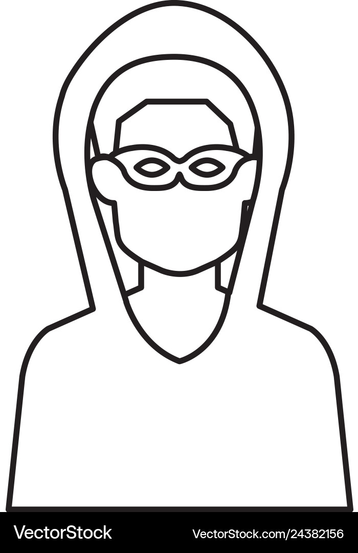 Hacker avatar character icon Hacker avatar character icon vector image