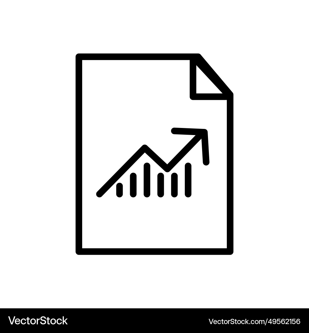 Line icon graph in the report shows a steady Line icon graph in the report shows a steady vector image