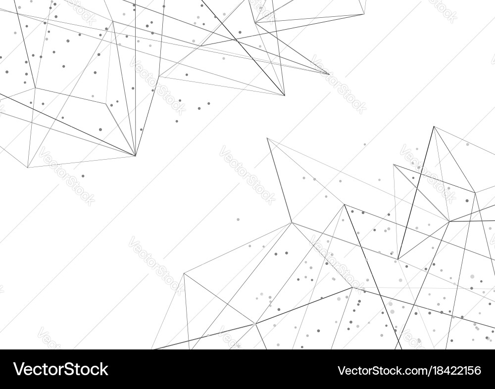Modern abstract molecule connection network vector image