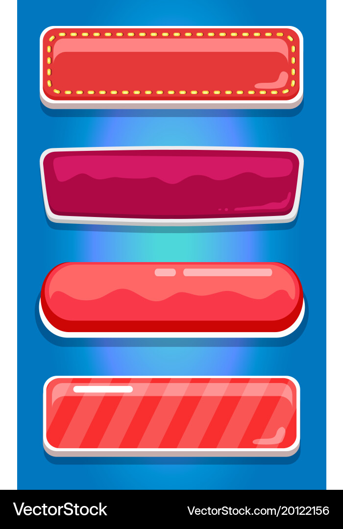 Modern Button UI Kit vector image
