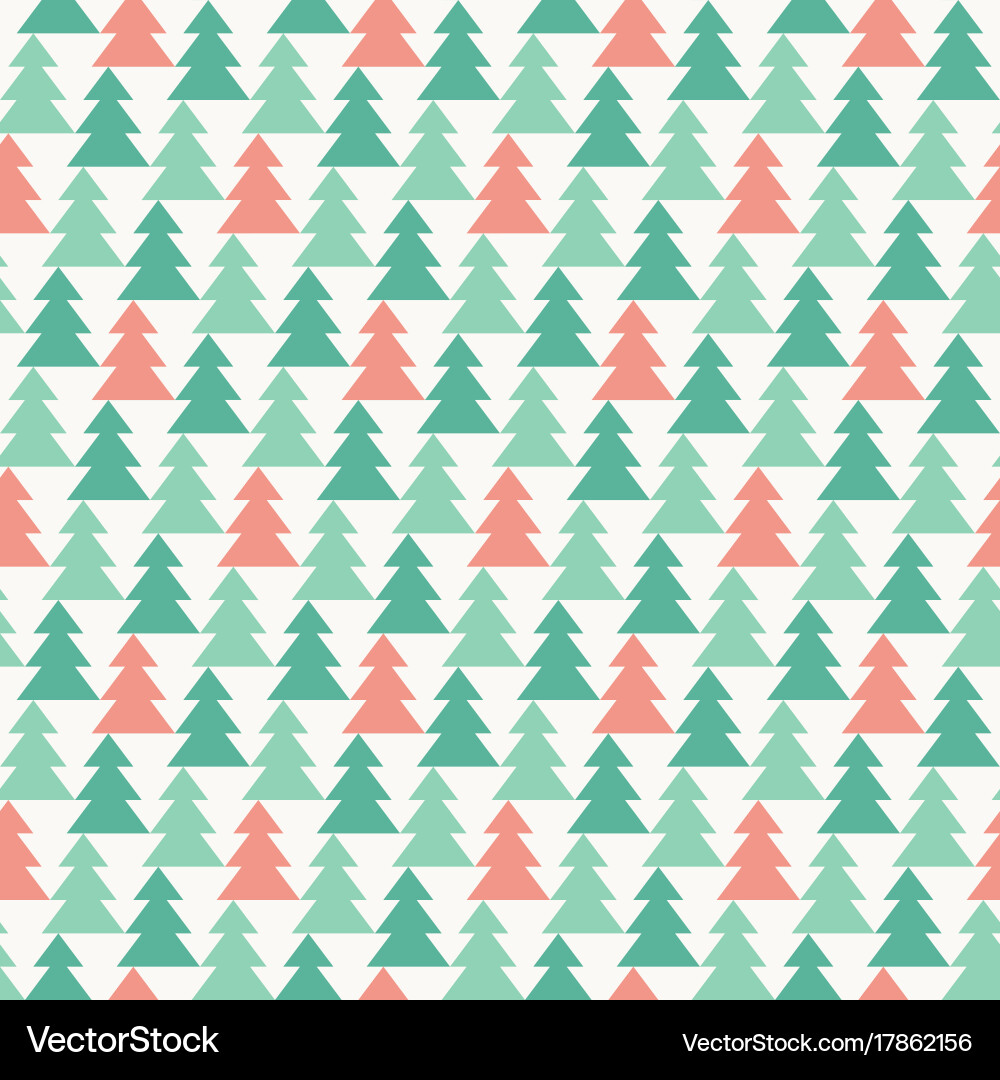 Pine Tree Seamless Pattern vector image