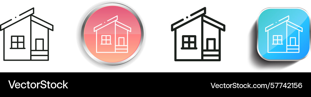 Property icon thin linear regular and button vector image