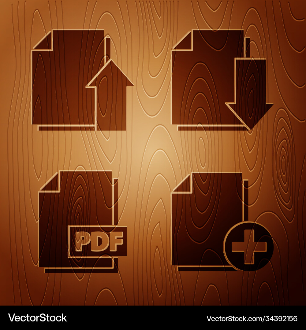 Set add new file upload document pdf Set add new file upload document pdf vector image