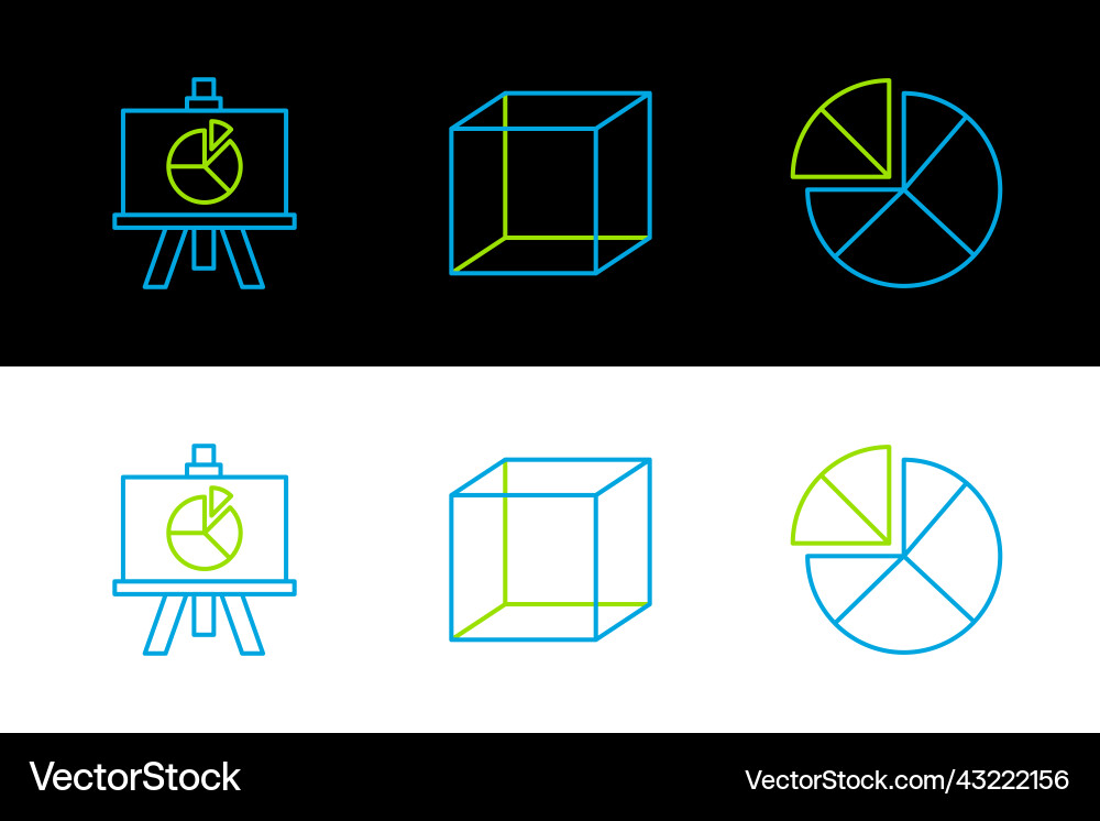 Set line graph schedule chart diagram Set line graph schedule chart diagram Vector Image