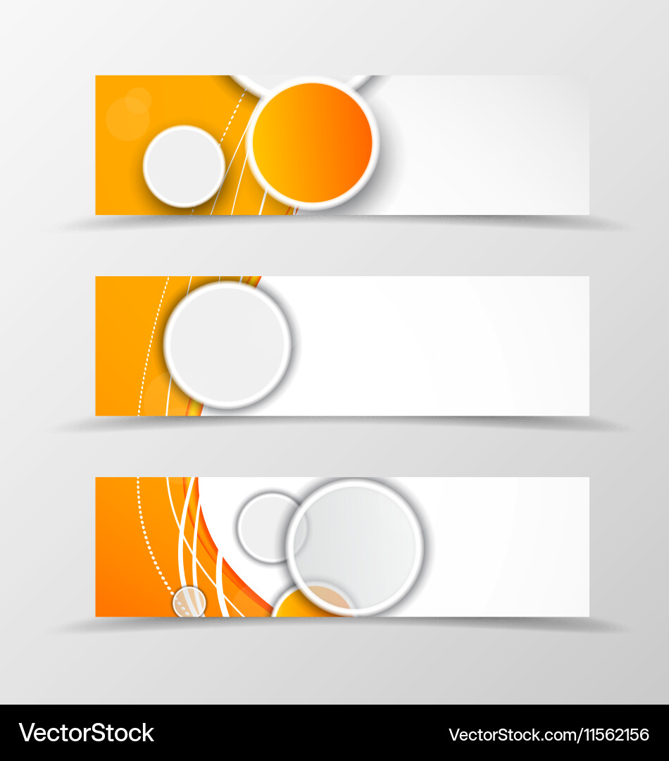Set of header banner wave design vector image