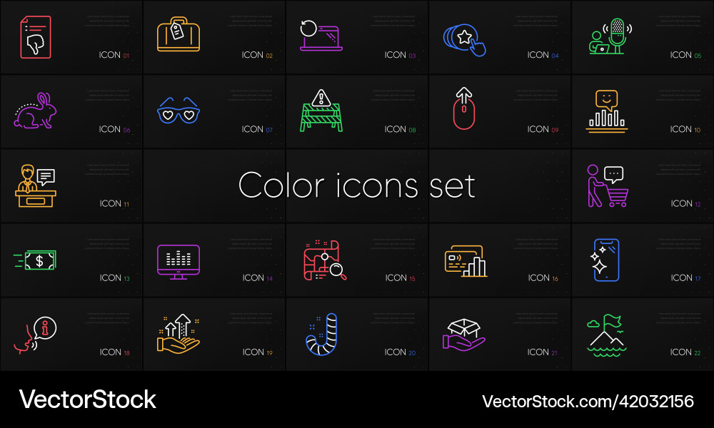 Set of swipe up card and search map line icons Set of swipe up card and search map line icons vector image