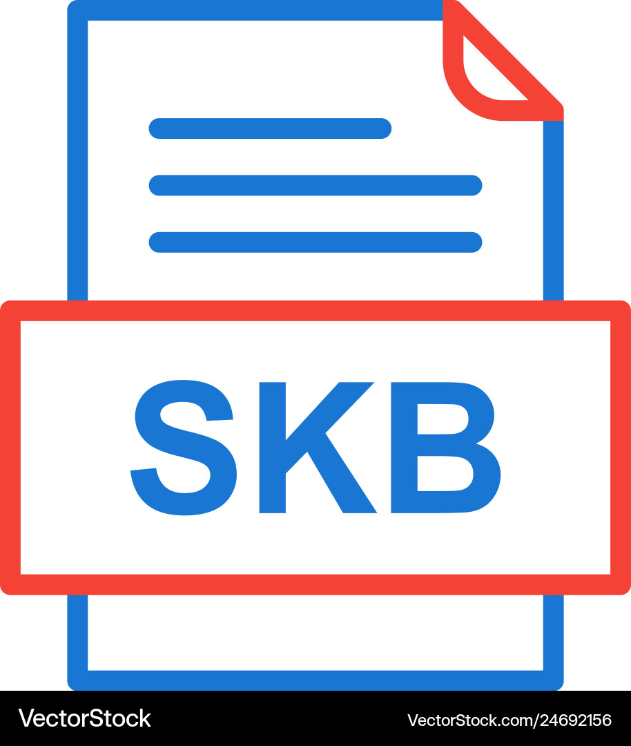Skb file document icon vector image
