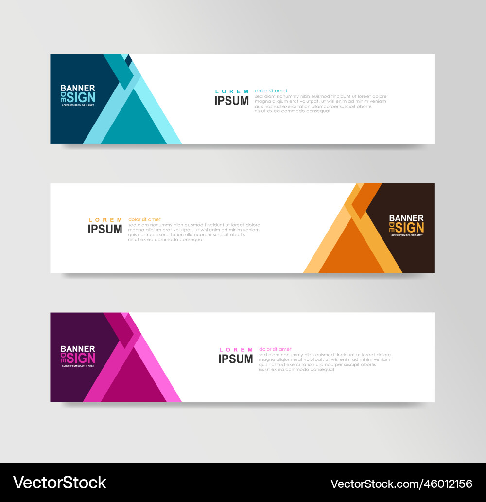 Templates of horizontal web banner website header Vector Image