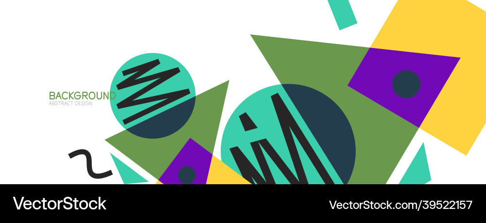 Abstract background blocks lines triangles vector image
